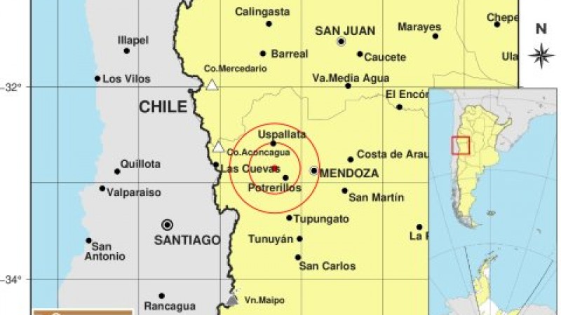 Sismo de magnitud 4.4 se registró en Mendoza durante la tarde del jueves